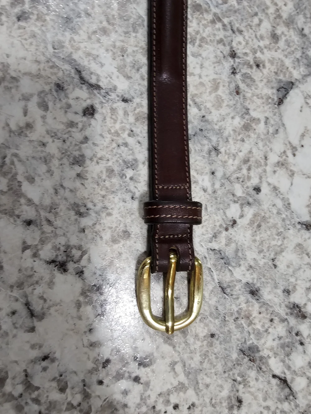 Tory English Bridle Leather Belt Brown Size 30 Style 2374 USA Made
